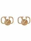 V Logo Earrings Gold - VALENTINO - BALAAN 2