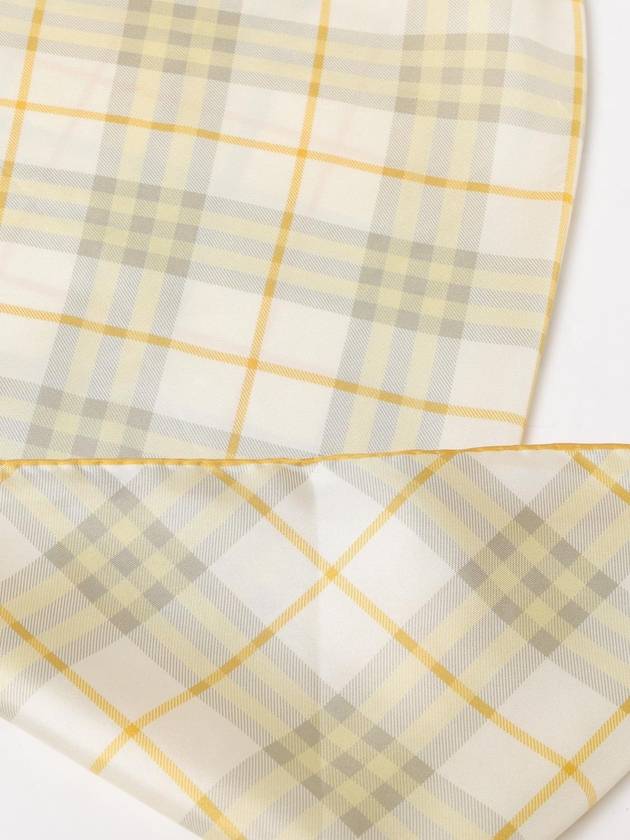 Checked Silk Scarf Wheat - BURBERRY - BALAAN 4