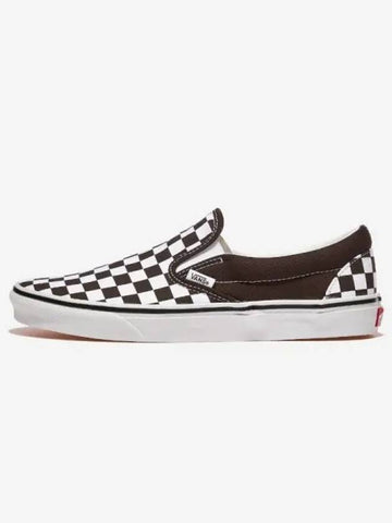 Shoes Sneakers Running Classic Slip On Color Theory Turkish Coffee CHECKERBOARD - VANS - BALAAN 1