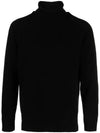 Ribbed Knit Wool Turtleneck Black - TEN C - BALAAN 1