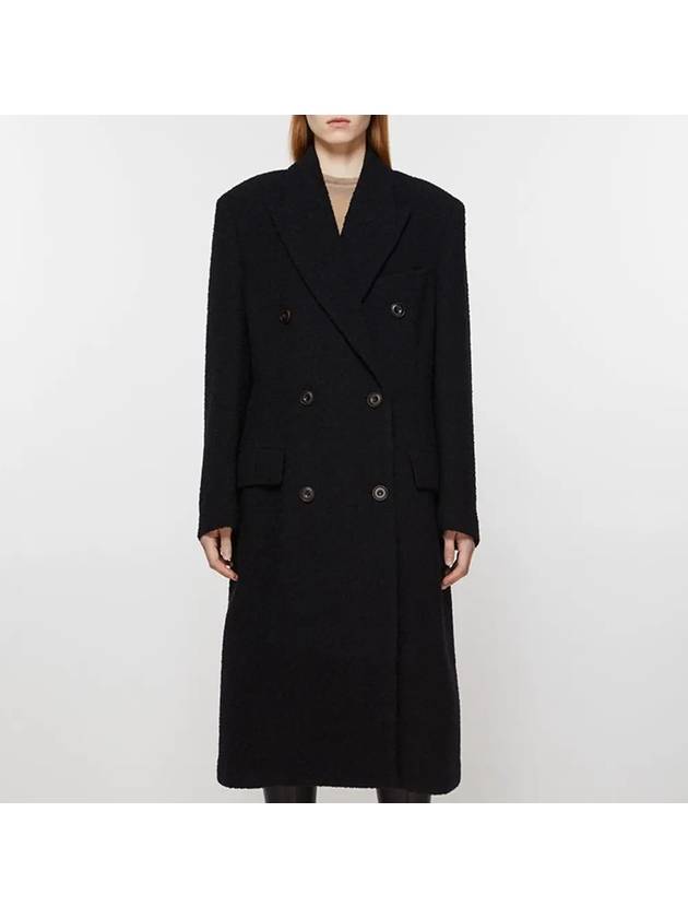 Wool Double Coat Black - ACNE STUDIOS - BALAAN 3