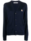 Fox Head Patch Classic Cardigan Navy - MAISON KITSUNE - BALAAN 2