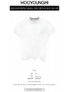 M241TS09715W Luminous Fleece Back Logo Short Sleeve T-Shirt White Women's T-Shirt THW - WOOYOUNGMI - BALAAN 2