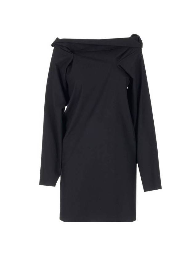 Abito Corto Boat Neck Short Dress Black - MAISON MARGIELA - BALAAN 1