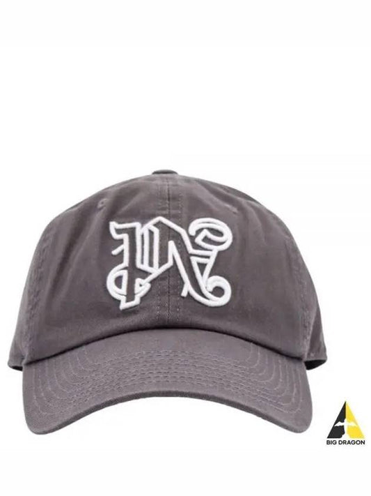 Embroidered Monogram Base Ball Cap Brown - PALM ANGELS - BALAAN 2