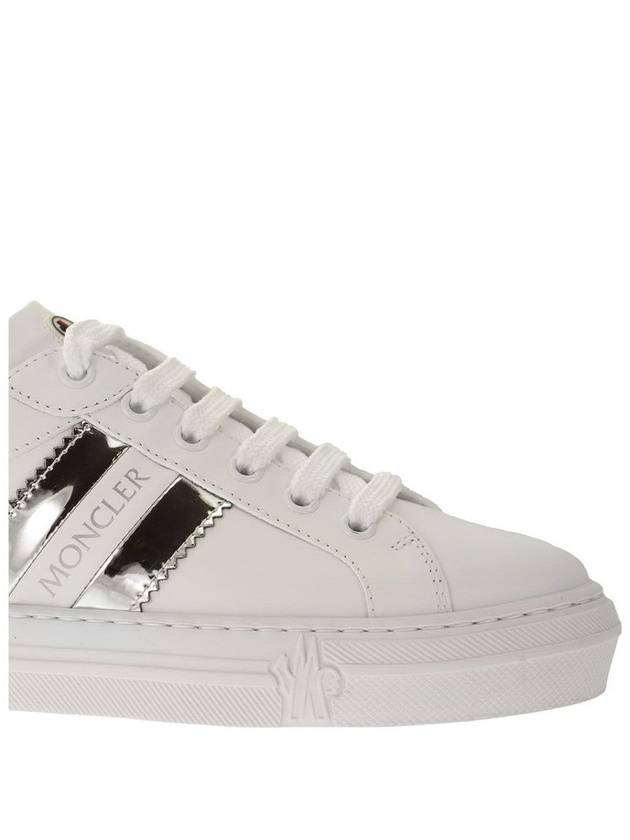 Women s Ariel Silver Tab Low Top Sneakers White - MONCLER - BALAAN 7