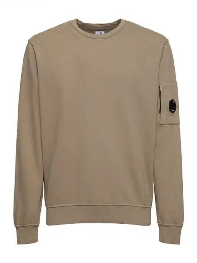 Light Fleece Crew Neck Sweatshirt Walnut - CP COMPANY - BALAAN 2