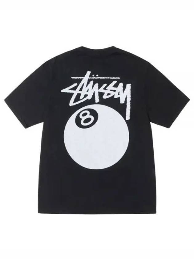 8-Ball Pigment Dyed Short Sleeve T-Shirt Black - STUSSY - BALAAN 2