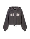 Wool Cashmere Biscuit Hooded Knit Top Grey - MSGM - BALAAN 2