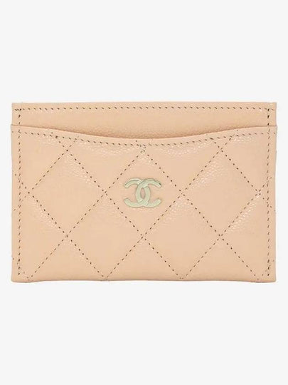 Classic card holder shiny caviar gold plated light beige AP0213 - CHANEL - BALAAN 2