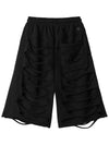 Runway Double Layer Cut Out Shorts Black - ULKIN - BALAAN 3