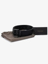 Intrecciato Leather Belt Black - BOTTEGA VENETA - BALAAN 5