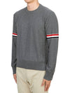 Men's Wool Relaxed Pullover Knit Top Med Grey - THOM BROWNE - BALAAN 3