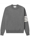 4 Bar Armband Milano Stitch Knit Top Mid Grey - THOM BROWNE - BALAAN 2