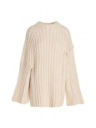 Women's Ribbed Knit Top Ivory - MAISON MARGIELA - BALAAN 2