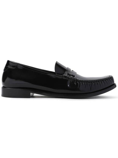 Le Leather Loafer Black - SAINT LAURENT - BALAAN 2