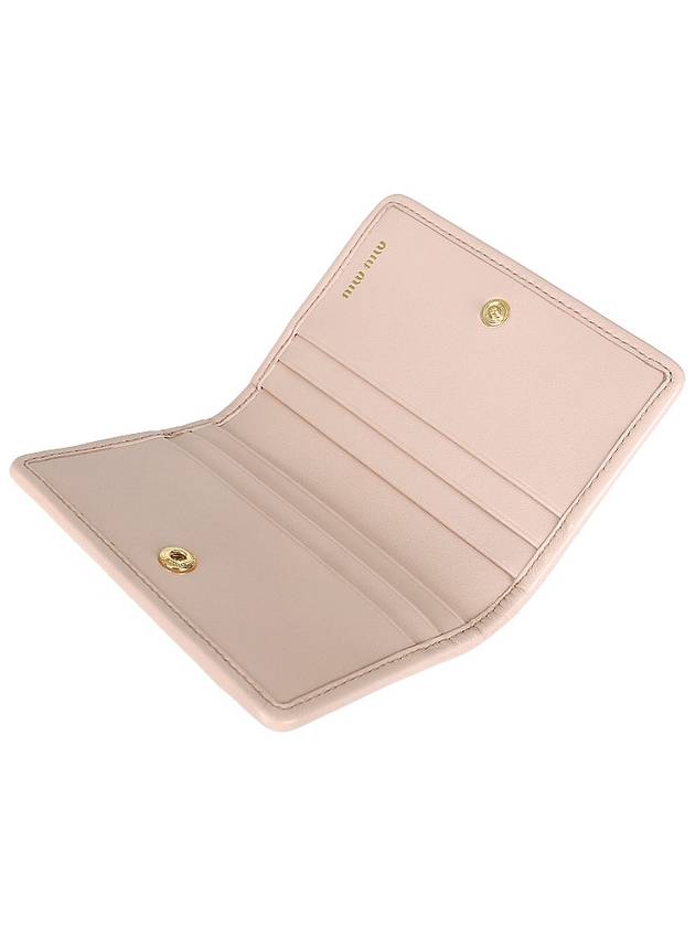 Matelasse Nappa Leather Card Wallet Pink - MIU MIU - BALAAN 9