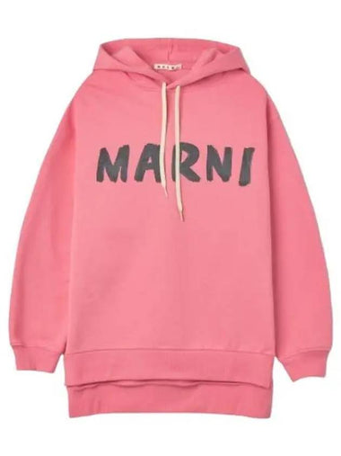 Logo Print Hood Pink Candy - MARNI - BALAAN 1