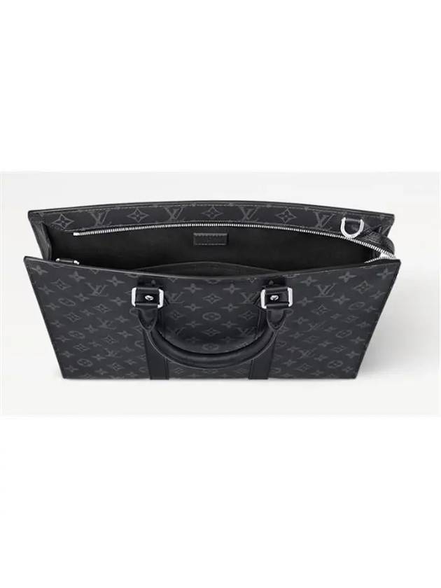 Sac Flat Horizontal Zippe Brief Case Black - LOUIS VUITTON - BALAAN 4