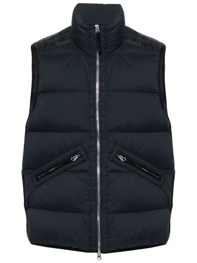 Seamless Tunnel Nylon Down Vest Navy - STONE ISLAND - BALAAN 3