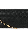 Intrecciato Chain Long Wallet Black - BOTTEGA VENETA - BALAAN 3