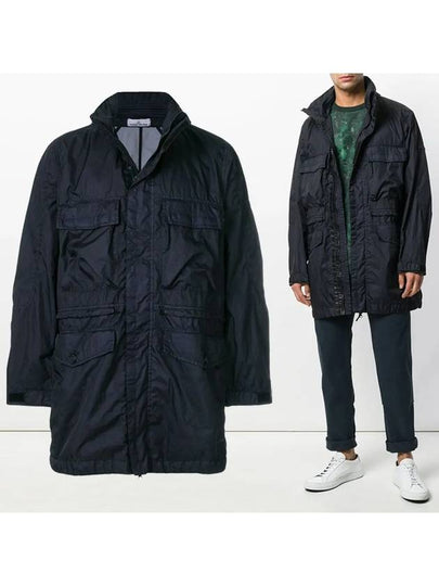 Membrana Wappen Zip-Up Jacket Navy - STONE ISLAND - BALAAN 2