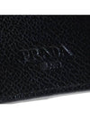 Vitello Triangle Logo Money Clip Half Wallet Black - PRADA - BALAAN 9