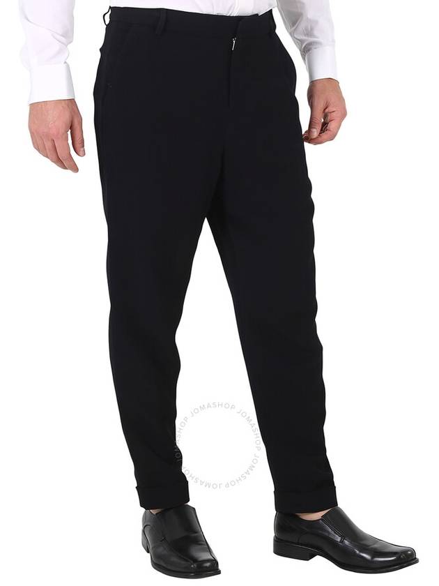 Balmain Men's Black Straight-leg Crepe Trousers, Brand Size 46 (US Size 36) - BALMAIN - BALAAN 3