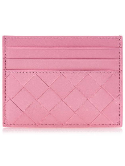 Intrecciato Leather Card Wallet Pink - BOTTEGA VENETA - BALAAN 2