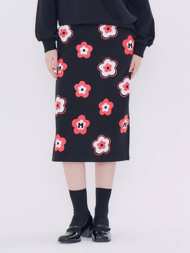 Flower H Line Skirt Black - METAPHER - BALAAN 4