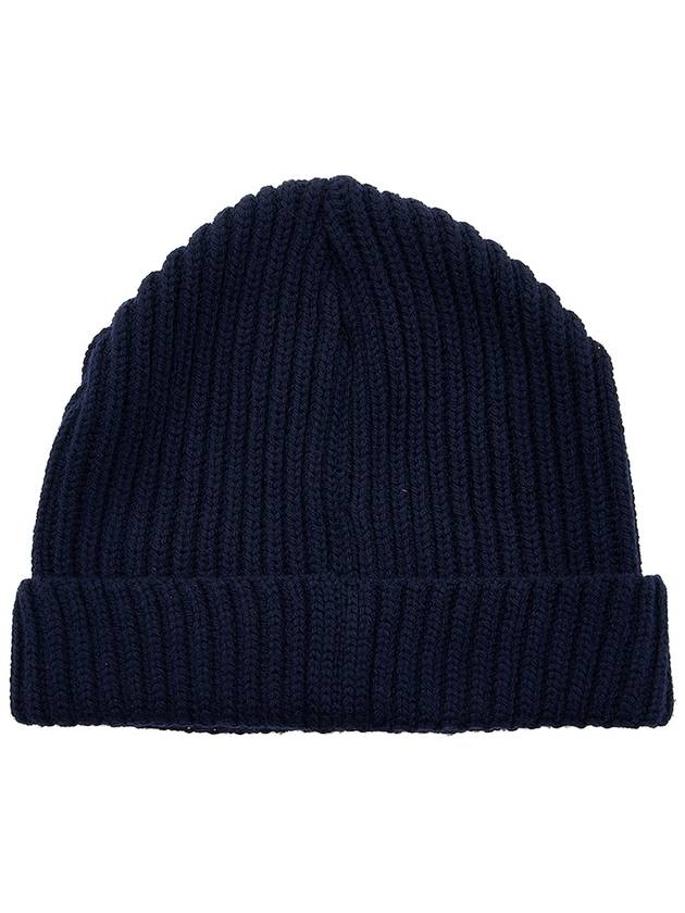 V Logo Beanie Navy - VALENTINO - BALAAN.