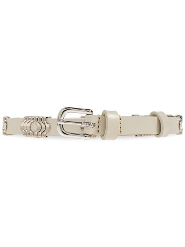 Isabel Marant Leather Belt Odena, Women's, Cream - ISABEL MARANT - BALAAN 1