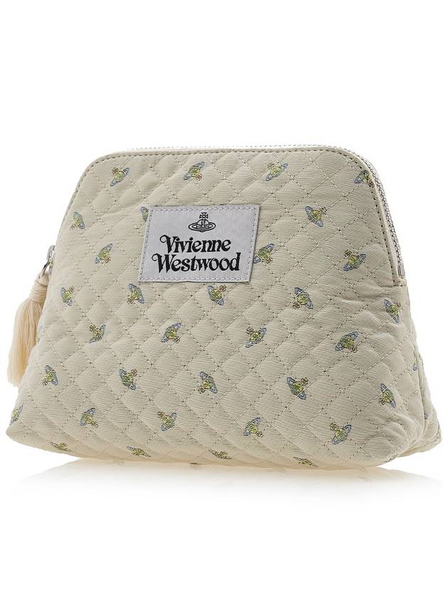 Logo Quilted Pouch Bag Beige - VIVIENNE WESTWOOD - BALAAN 3