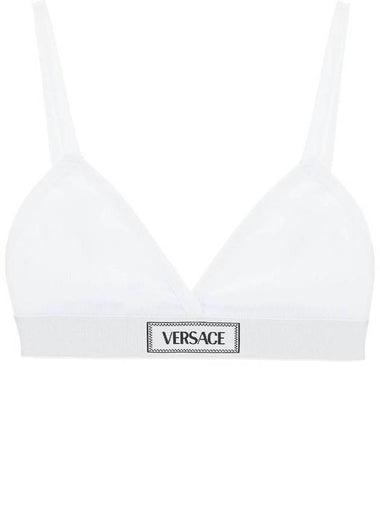 '90S Logo Ribbed Bralette - VERSACE - BALAAN 1