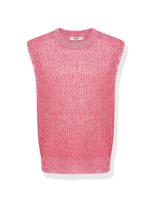 Unisex Ribbed Knit Vest Pink - NUAKLE - BALAAN 2