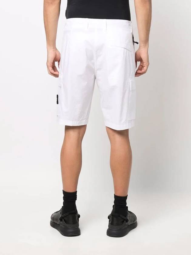 Cargo Bermuda Shorts White - STONE ISLAND - BALAAN 4