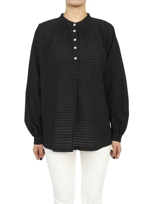 Flora Orphanwork Tartan Blouse Black - A.P.C. - BALAAN 2