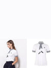 Golf Tie Neck Short Sleeve T-Shirt White - HENRY STUART - BALAAN 3