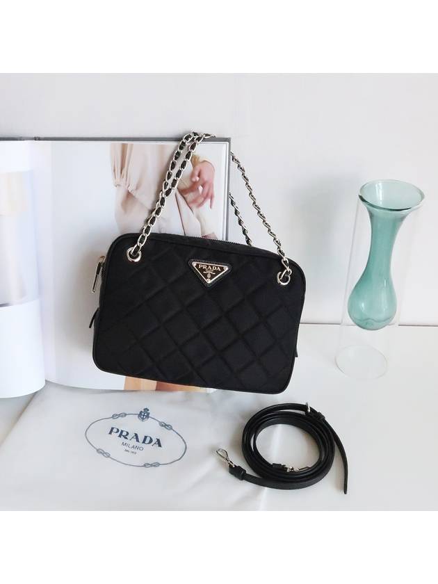 Nylon Quilted Tessuto Mini Shoulder Bag Black - PRADA - BALAAN 3