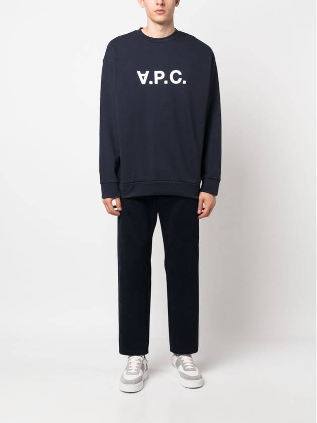 Eliot Logo Sweatshirt Navy - A.P.C. - BALAAN 3