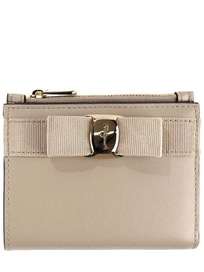 Vara Bow Half Wallet Beige - SALVATORE FERRAGAMO - BALAAN 2