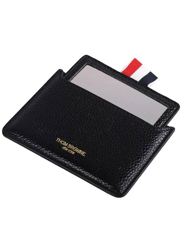 Pebble Grain Leather Mirror Case Black - THOM BROWNE - BALAAN.