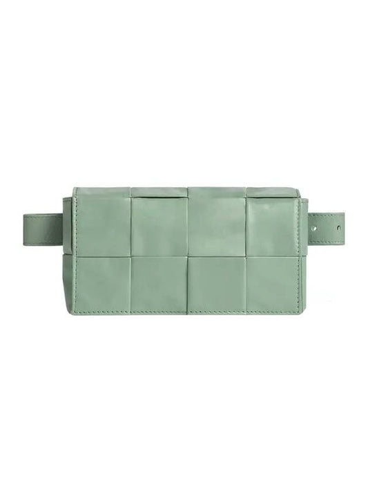 Intrecciato Cassette Mini Belt Bag Sage Green - BOTTEGA VENETA - BALAAN.