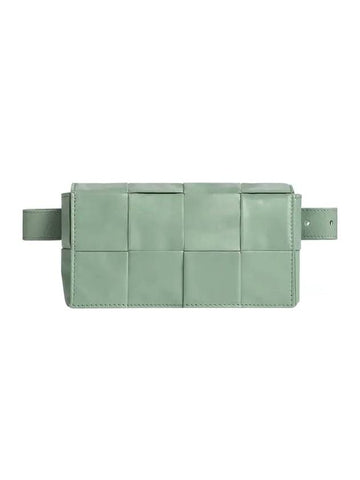 Intrecciato Cassette Mini Belt Bag Sage Green - BOTTEGA VENETA - BALAAN 1