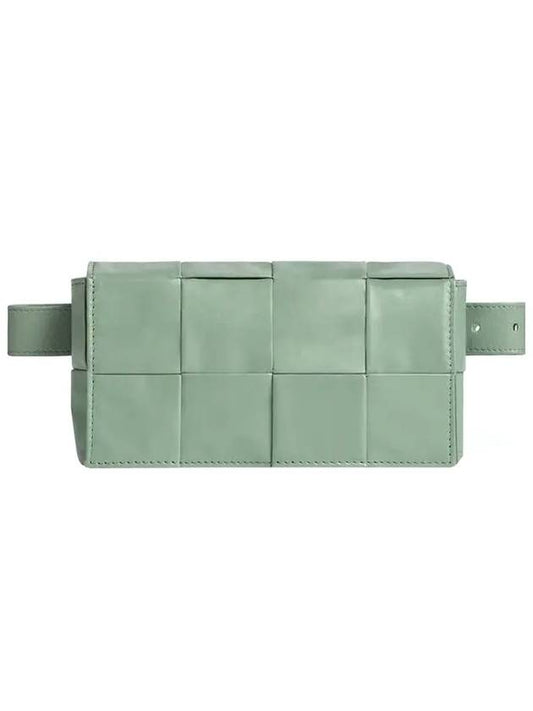 Intrecciato Cassette Mini Belt Bag Sage Green - BOTTEGA VENETA - BALAAN 1