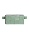 Intrecciato Cassette Mini Belt Bag Sage Green - BOTTEGA VENETA - BALAAN 1
