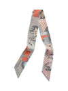 Cavalier en Formes Twilly Scarf Blue Suck Colaille Gris - HERMES - BALAAN 1