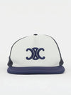 Triomphe Scuba Mesh Ball Cap White Navy - CELINE - BALAAN 2