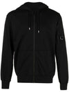 Lens Patch Hooded Jacket Black - CP COMPANY - BALAAN 1