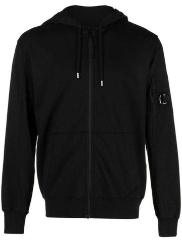 Lens Patch Hooded Jacket Black - CP COMPANY - BALAAN 1